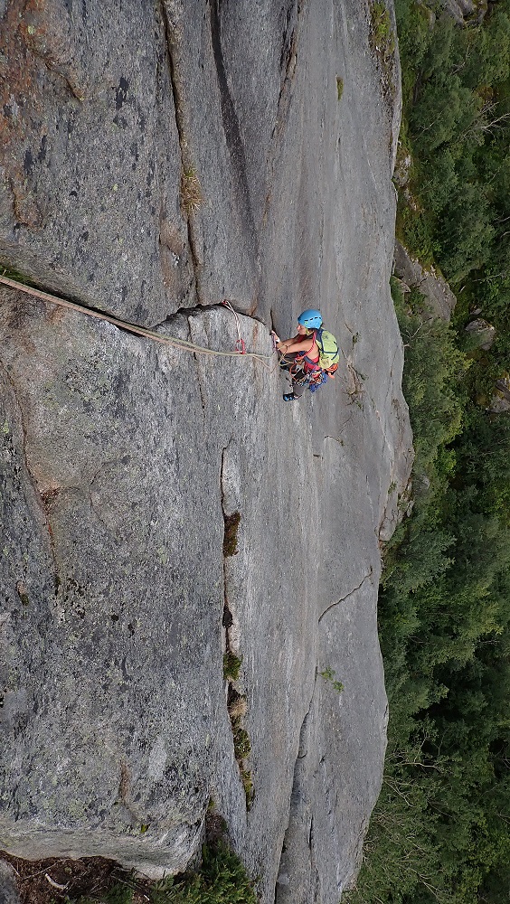 Grande voie en escalade sportive et TA